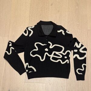 Cider Black and Cream Sweater